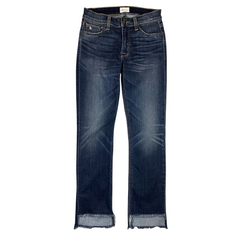 Hudson Tilda Mid Rise Crop Jeans w Raw Step Hem  Women's Size 25